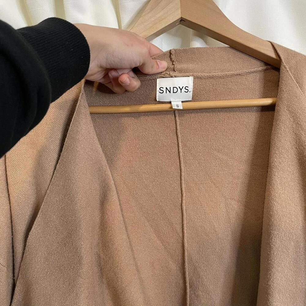SNDYS brown long cardigan Size small - Picture 3 of 7